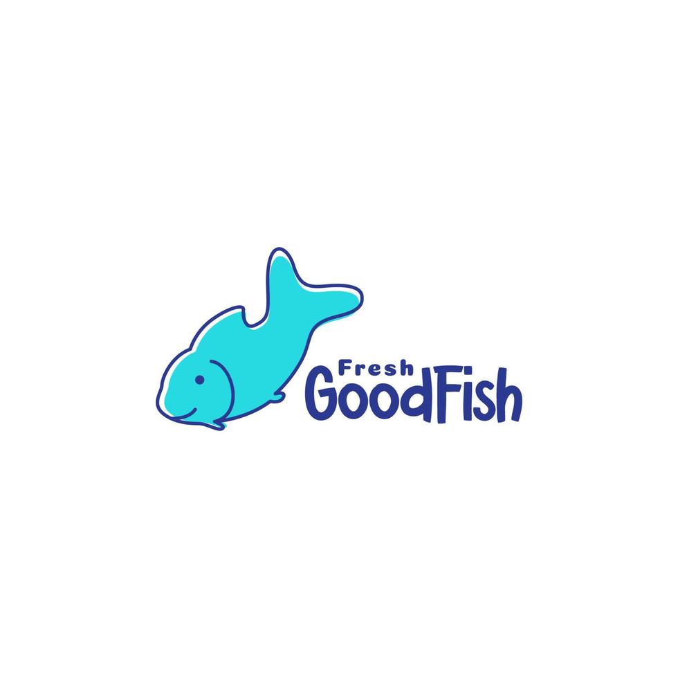 simple abstract little fish logo design vector graphic symbol icon illustration creative idea