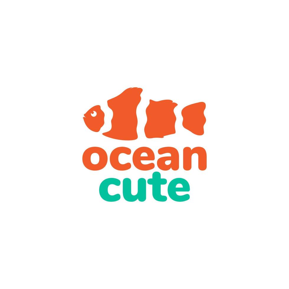 abstract minimal clownfish  logo design vector graphic symbol icon illustration creative idea