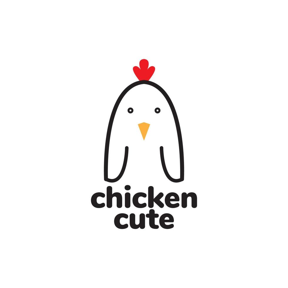 line cute minimal chick logo design vector graphic symbol icon illustration creative idea