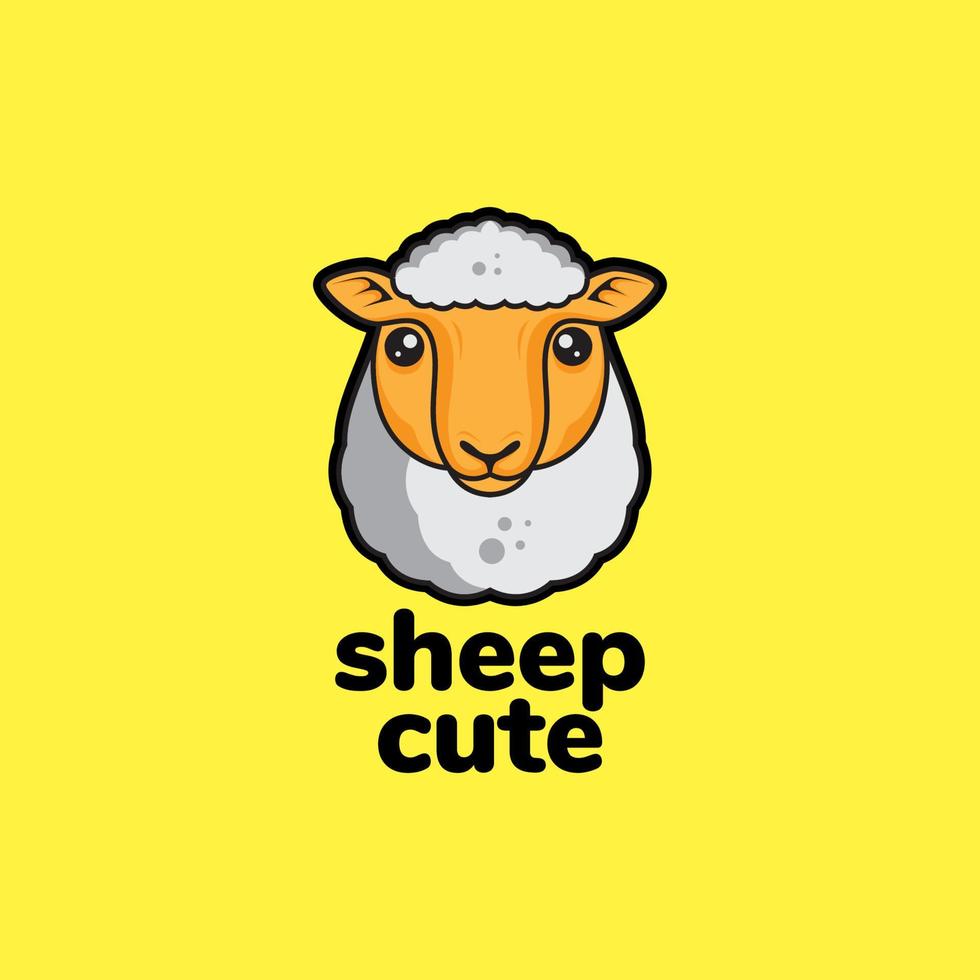 colored cute little sheep logo design vector graphic symbol icon illustration creative idea