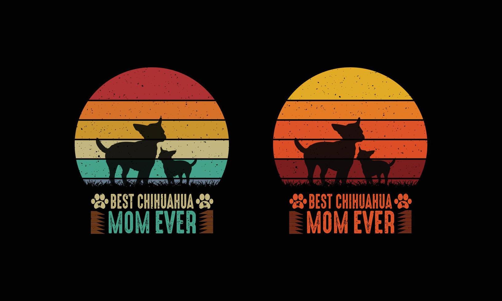 Best Chihuahua Dad Ever T Shirt Design. vector