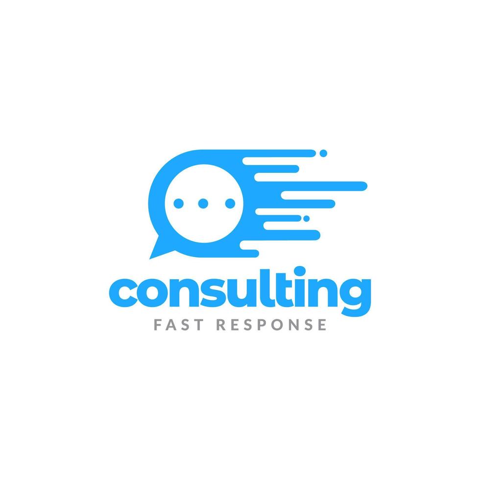 bubble chat consulting talk fast logo logo design vector graphic symbol icon illustration creative idea