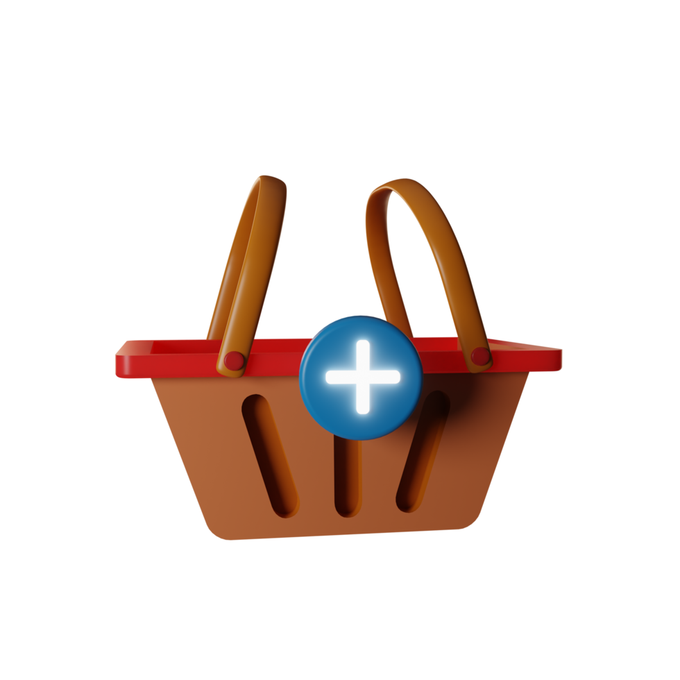 add to basket illustration 3d png