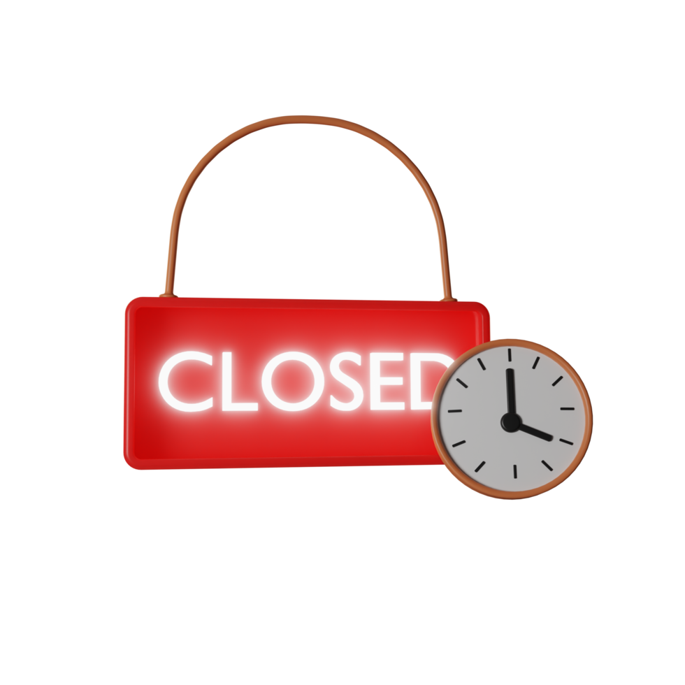 closed illustration 3d png