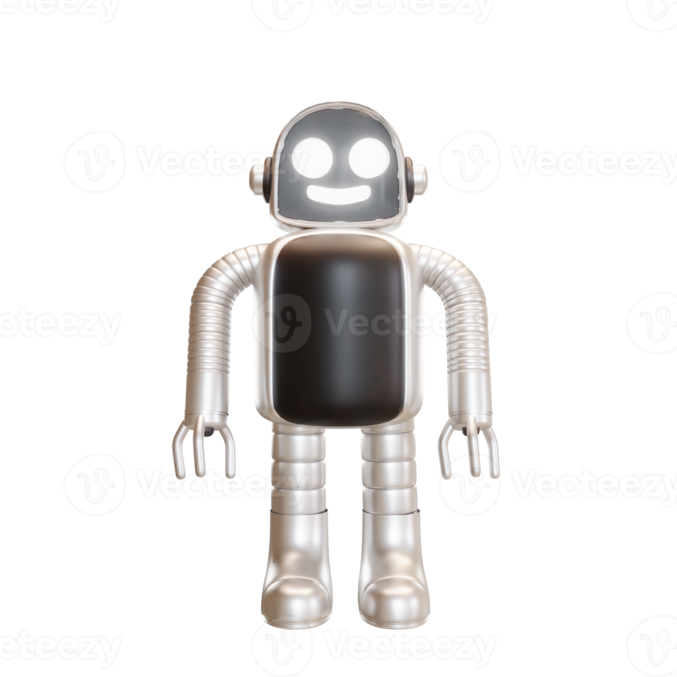 robot toys illustration 3d png