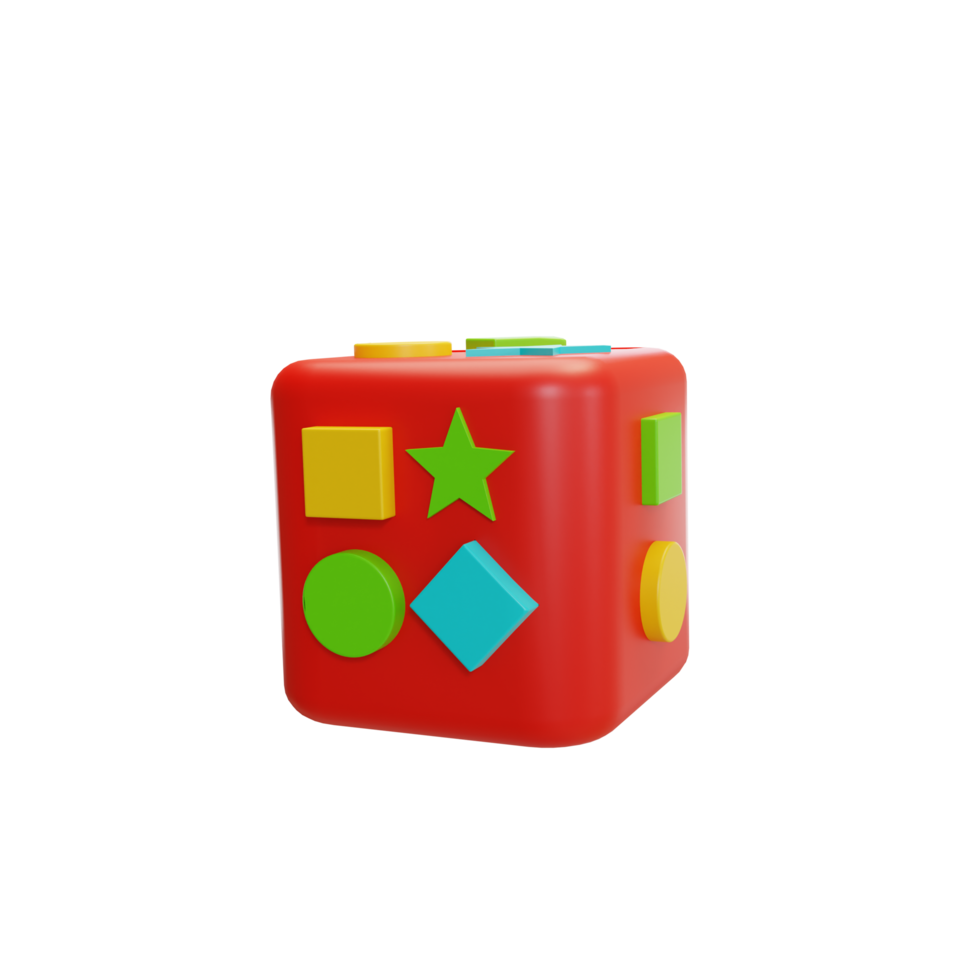 shape toys illustration 3d png