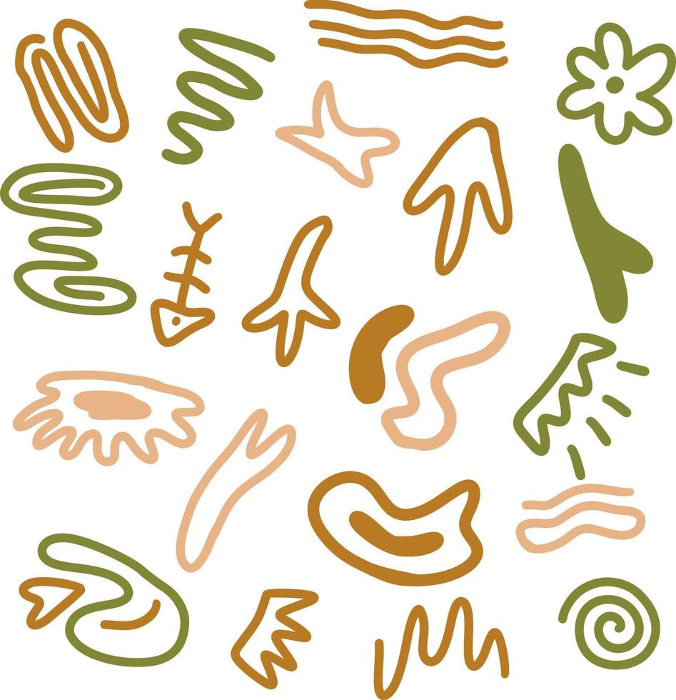 a set of modern abstract shape with pastel color vector