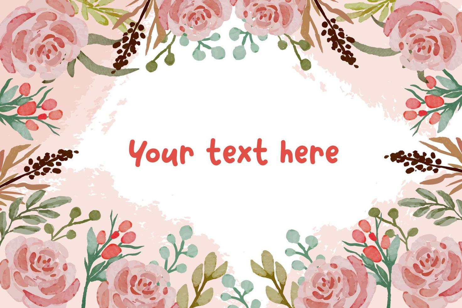 watercolor flower background vector