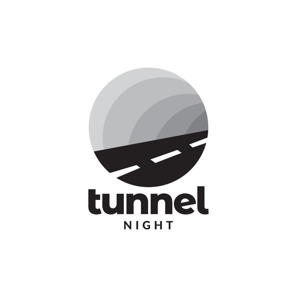 minimal tunnel road way logo design vector graphic symbol icon illustration creative idea