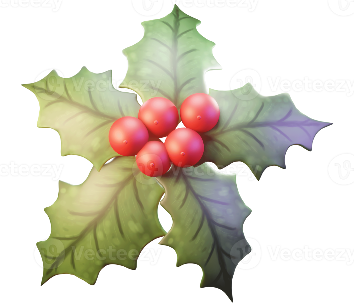 3D illustration, Christmas object, Flower poinsettia, for web, app, infographic, advertising, etc png