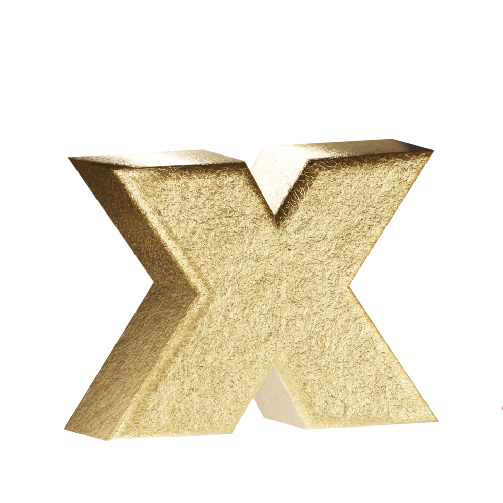 Multiply Golden 3d rendering. png