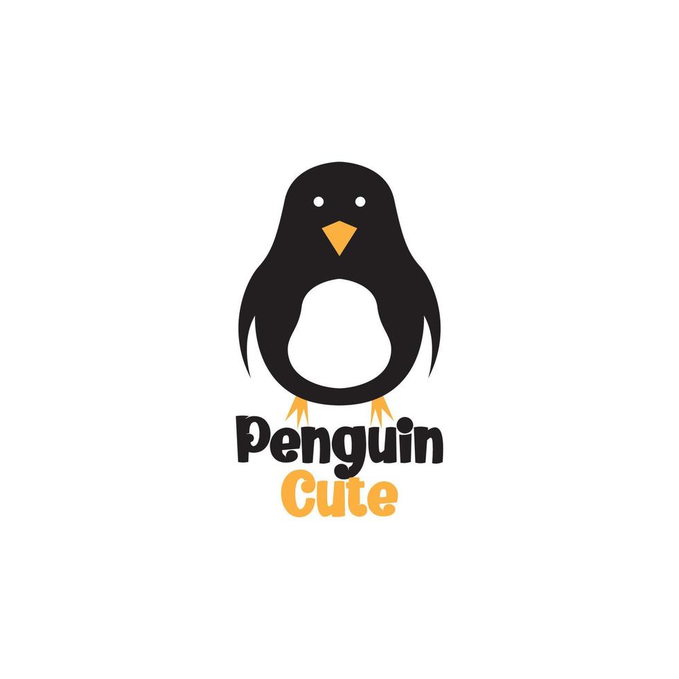 pequeño pingüino lindo solo diseño de logotipo vector gráfico símbolo icono ilustración idea creativa