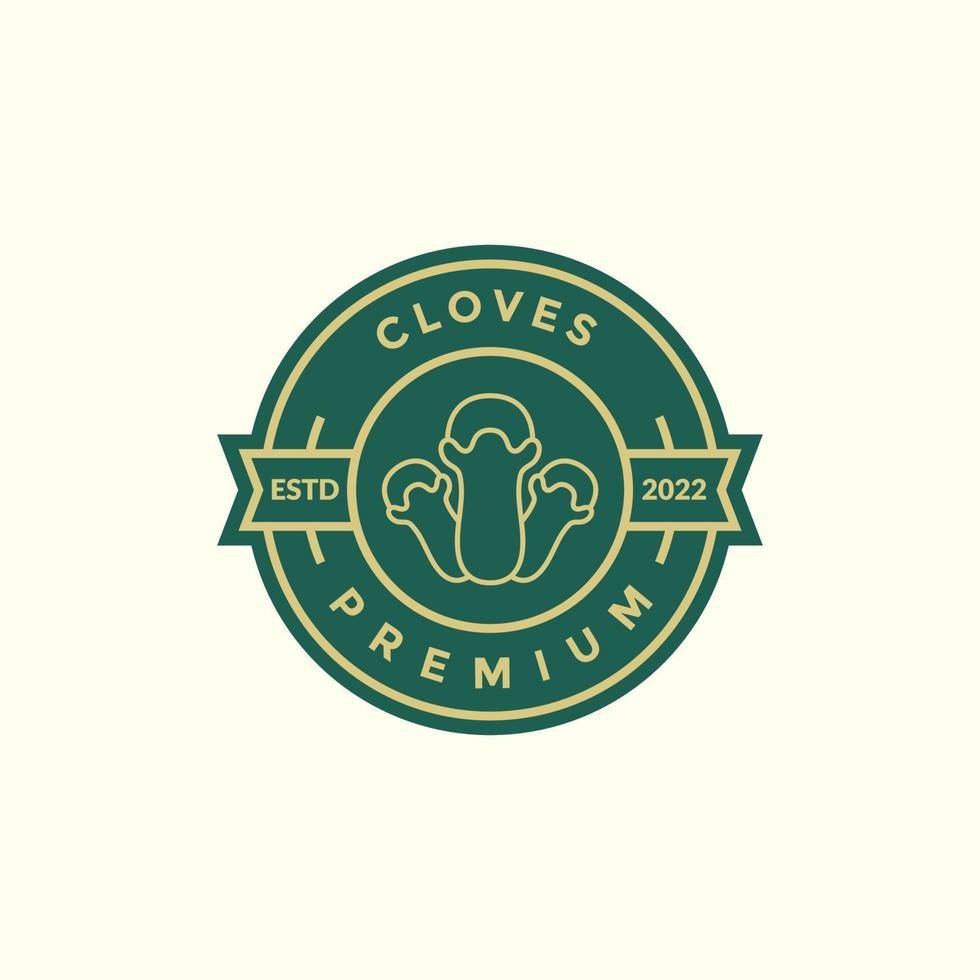 line cloves badge vintage logo design vector graphic symbol icon illustration creative idea