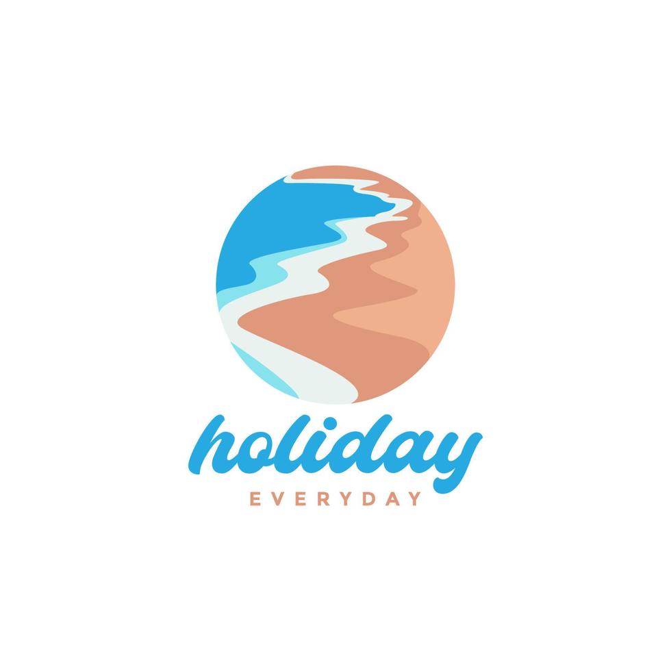 abstract Coast beach day holiday logo design vector graphic symbol icon illustration creative idea