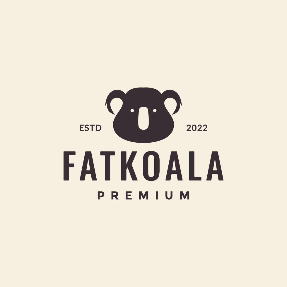 head cute face koala hipster logo design vector graphic symbol icon illustration creative idea