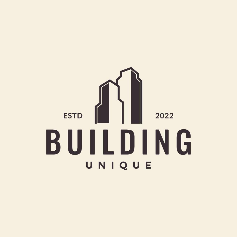 skyscraper hipster simple logo design vector graphic symbol icon illustration creative idea