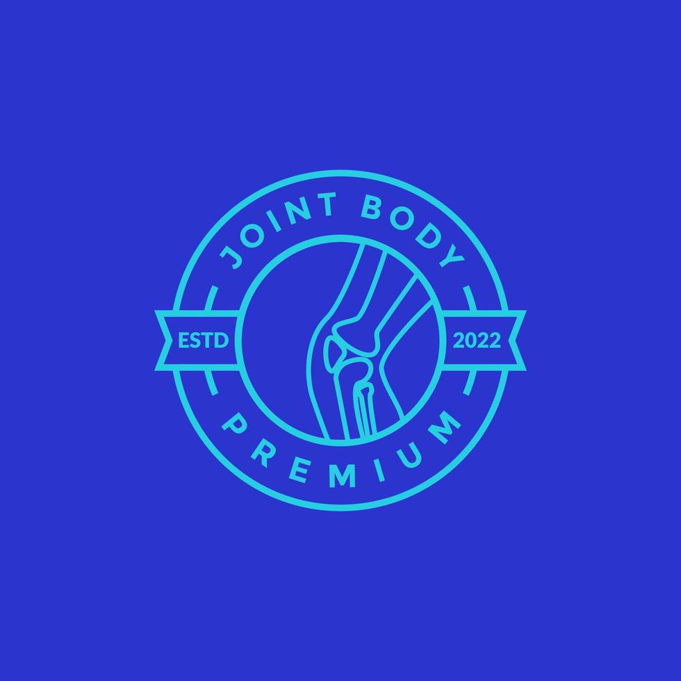 line joint bone minimal badge logo design vector graphic symbol icon illustration creative idea
