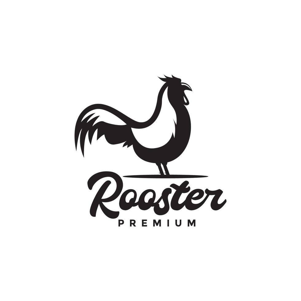 isolated vintage rooster logo design vector graphic symbol icon illustration creative idea