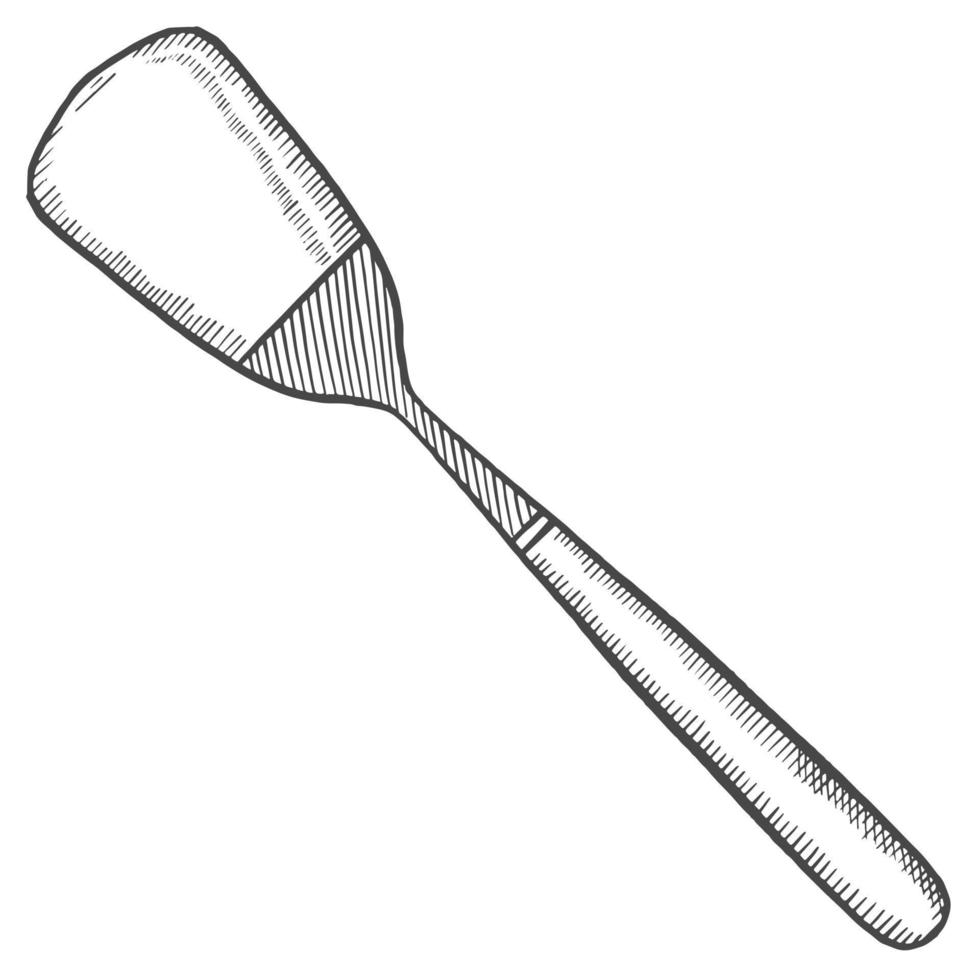 turner kitchen utensils solated doodle hand drawn sketch with outline style vector