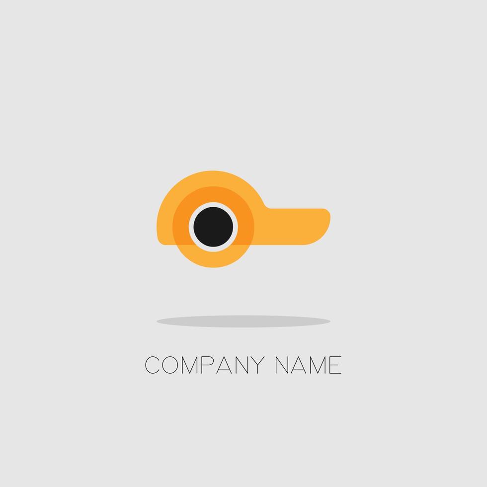 logo for insurance company simple color orange line elegant line trendy vector