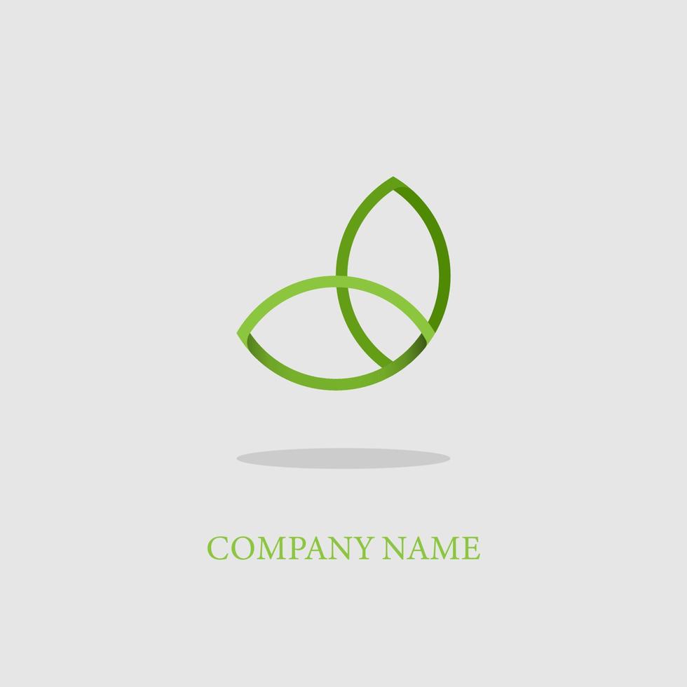logo icon design green color elegant leaf shape simple trendy luxury vector design eps 10