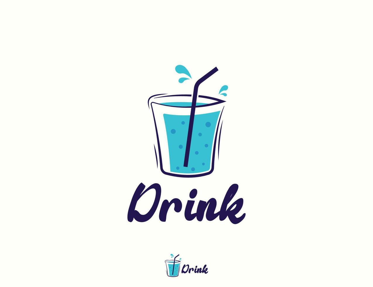 Drink logo design vector