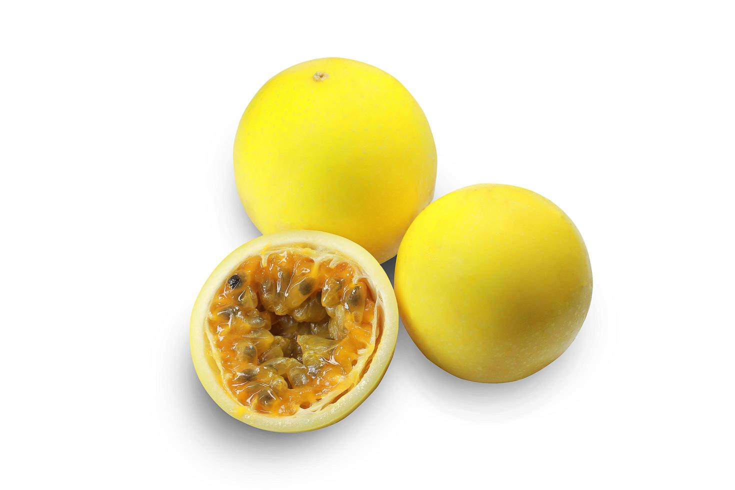 Passion fruit isolated on white background with clipping path. photo