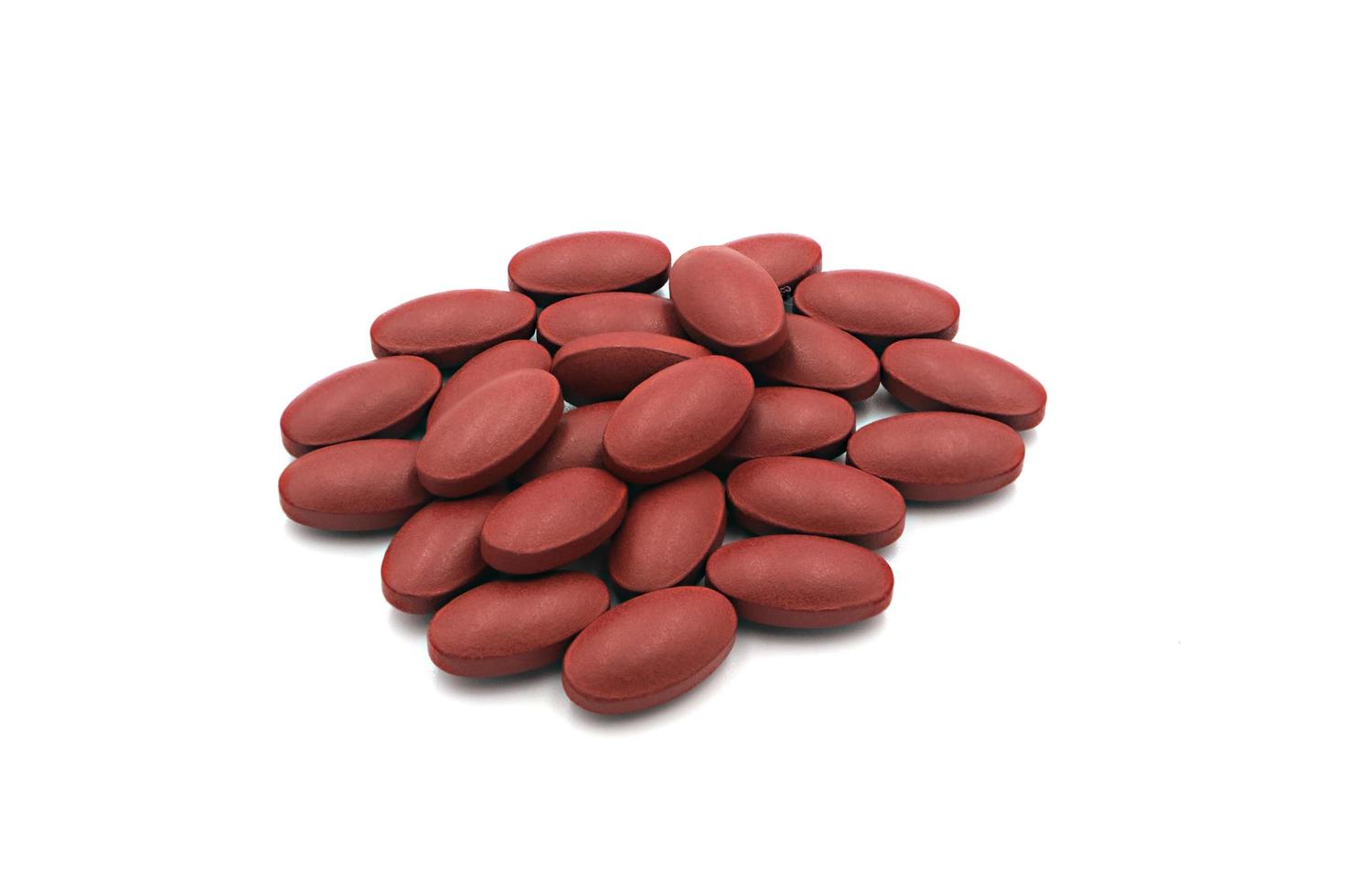 pills isolated on white background. photo