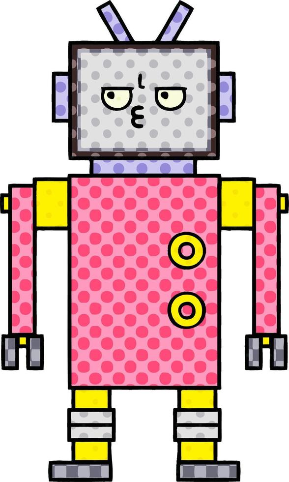 comic book style cartoon robot vector
