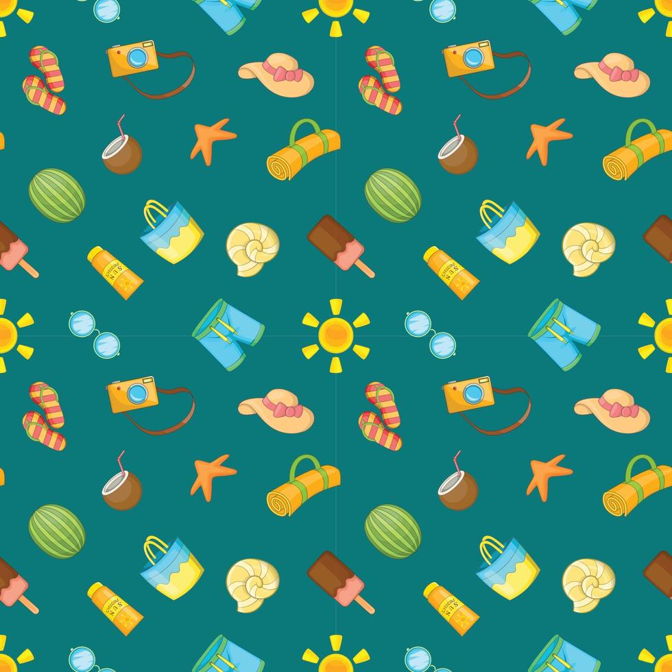 Tropical pattern seamless, cartoon style vector