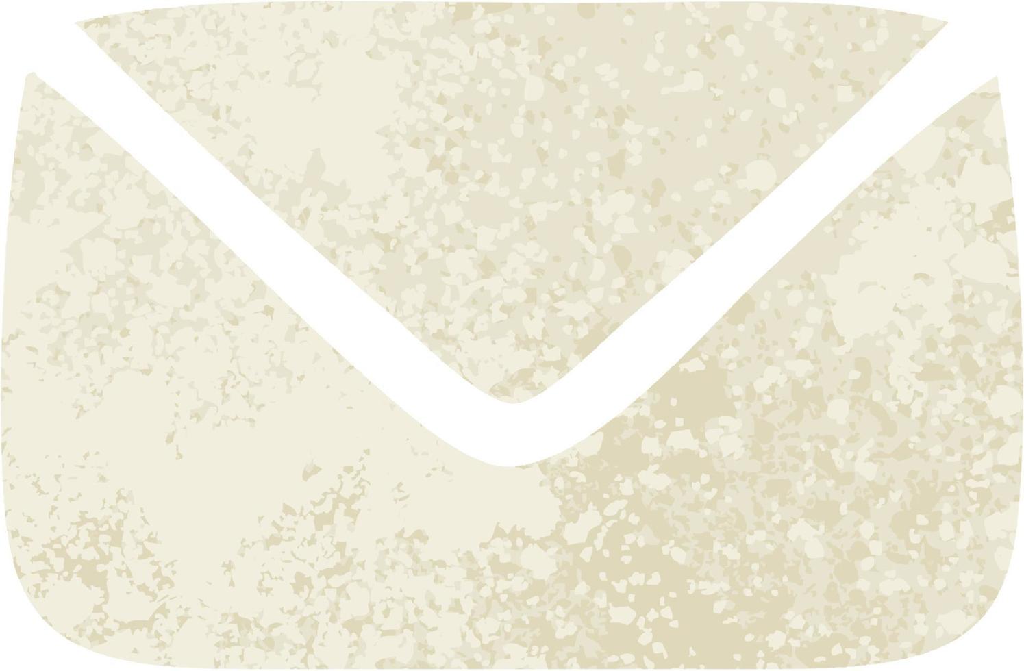 retro illustration style cartoon paper envelope vector