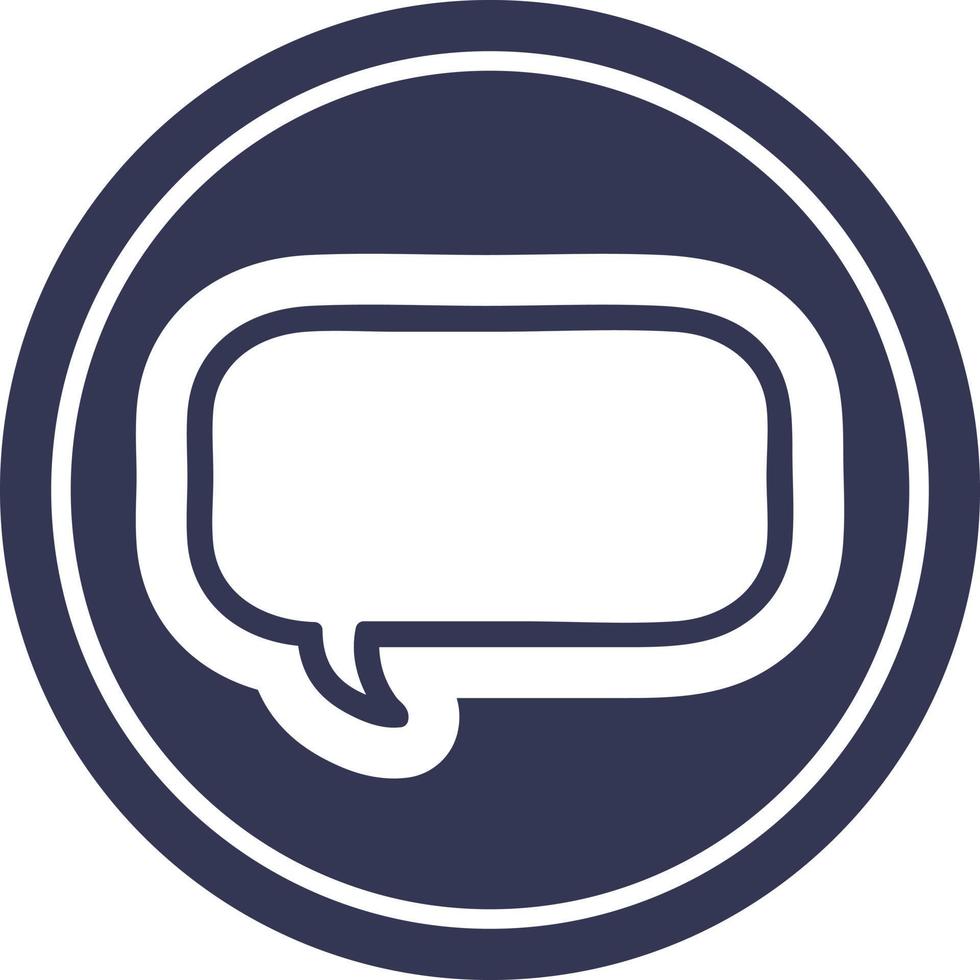 speech bubble circular icon vector