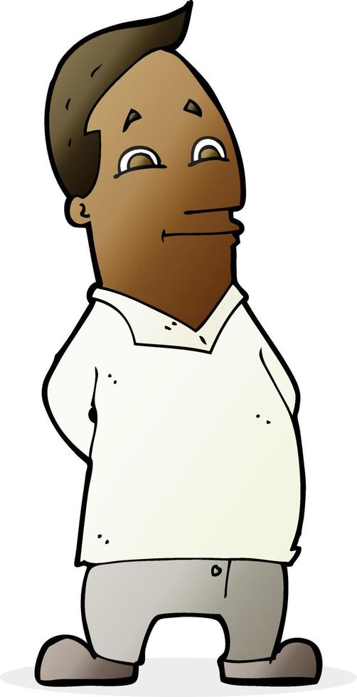 cartoon friendly man vector