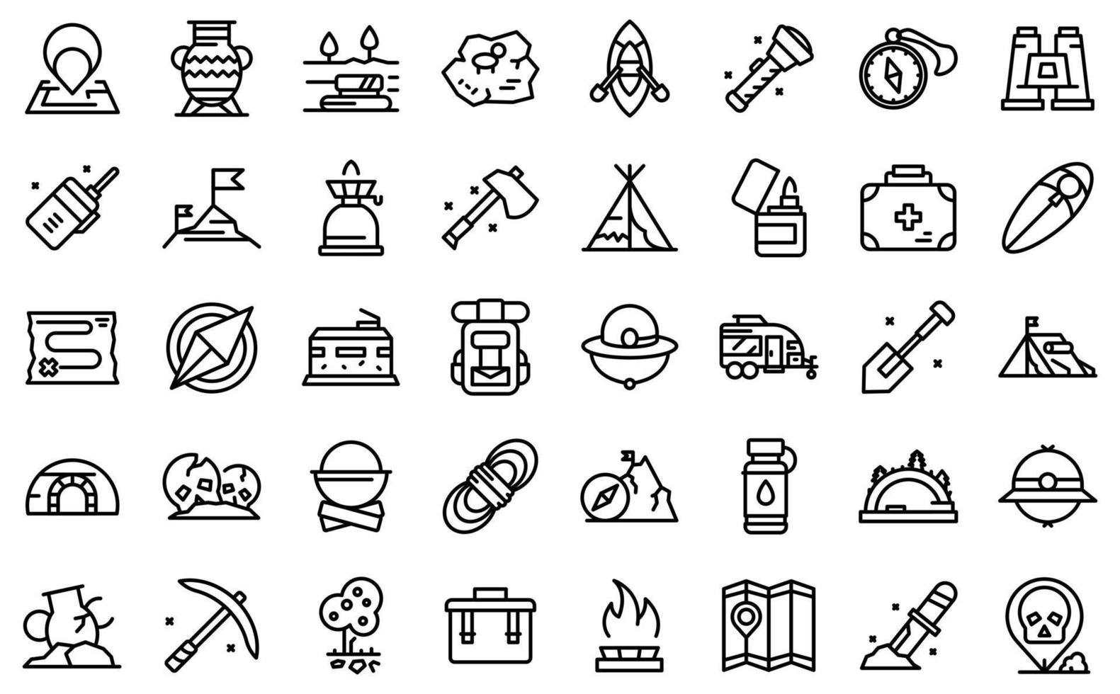 Expedition icon, outline style vector