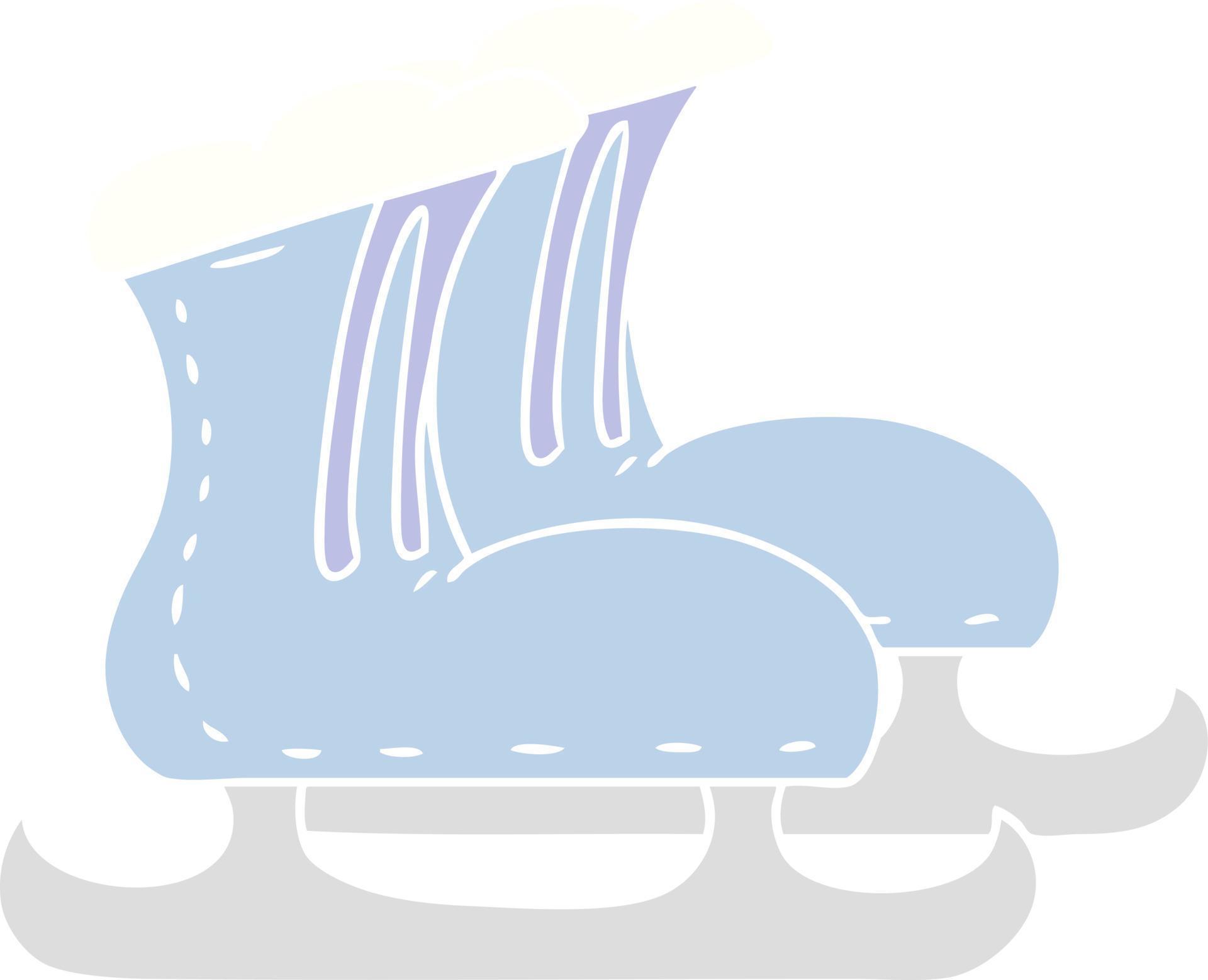 cartoon doodle ice skate boots 8524010 Vector Art at Vecteezy