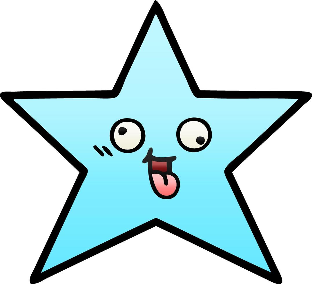 gradient shaded cartoon star fish vector