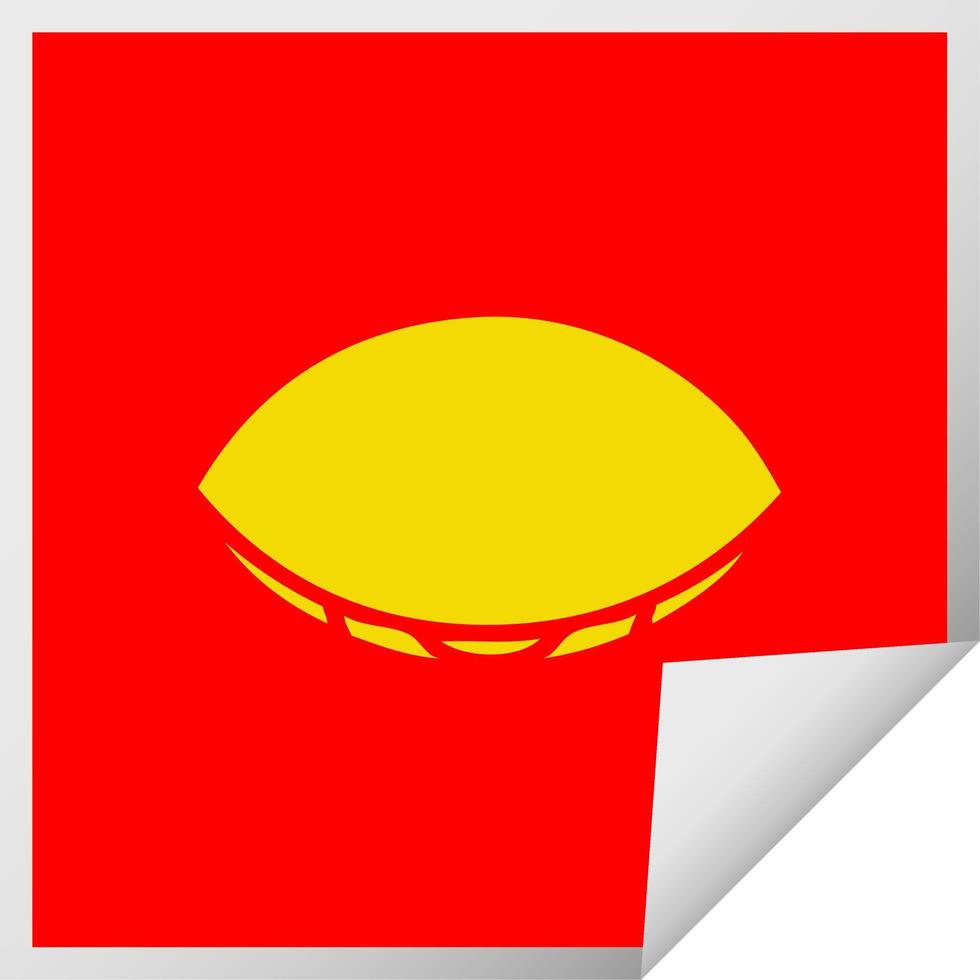 square peeling sticker cartoon sleeping eye vector