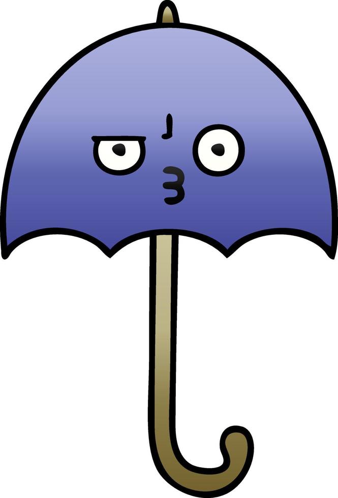 gradient shaded cartoon umbrella vector