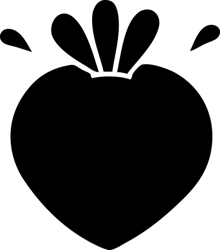 flat symbol strawberry vector