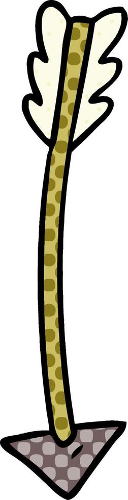 cartoon doodle of an arrow vector