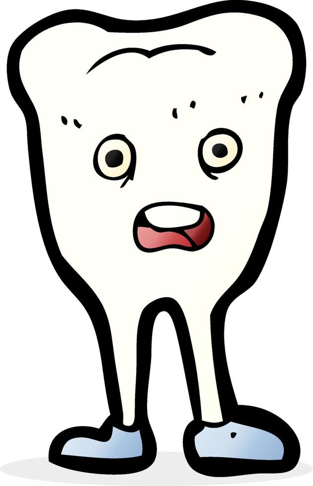 cartoon happy tooth vector