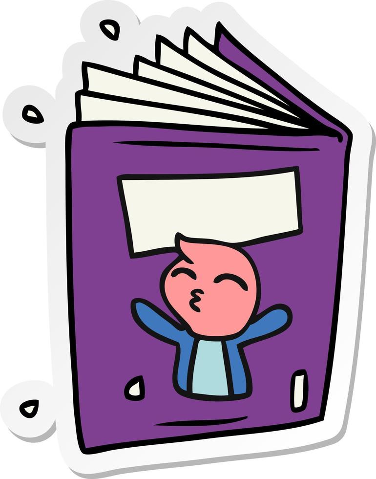 sticker cartoon doodle of a magazine vector