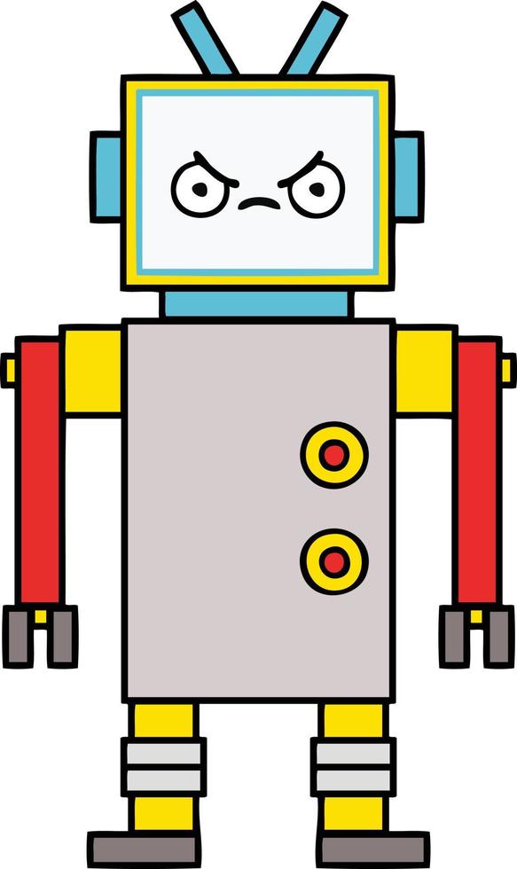 cute cartoon robot vector