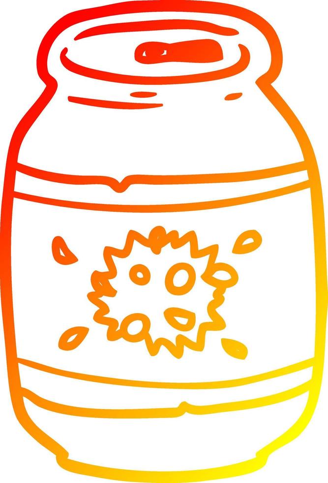 warm gradient line drawing can of soda vector