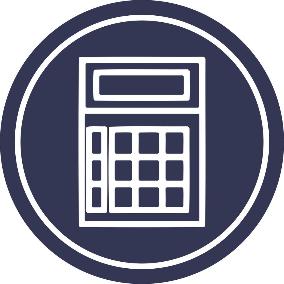 math calculator circular icon vector