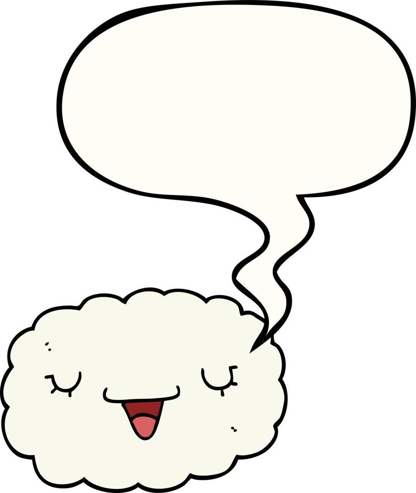 cartoon cloud and speech bubble vector