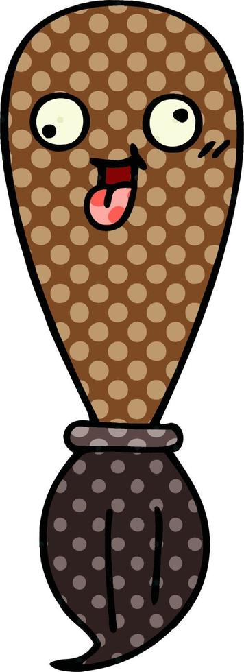 comic book style cartoon paint brush vector
