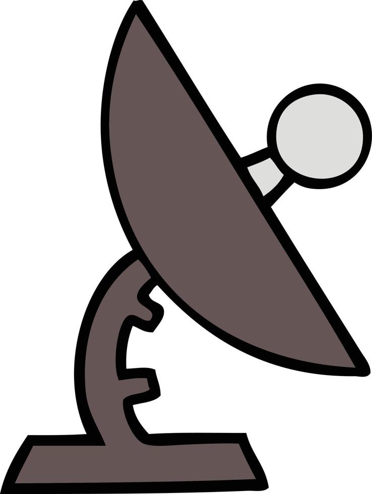 cute cartoon satellite dish vector