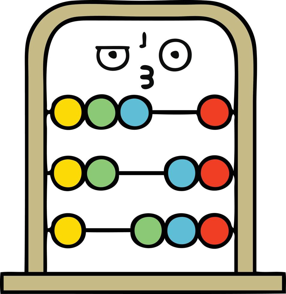 cute cartoon abacus vector