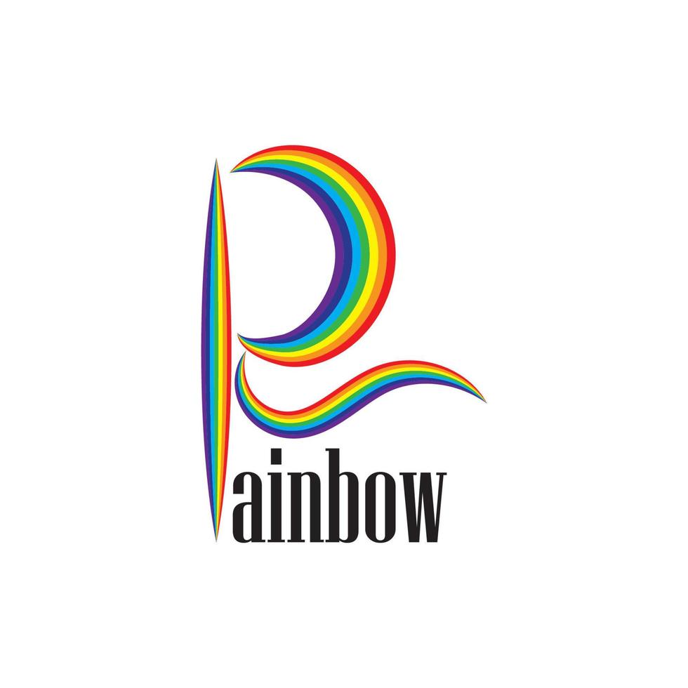 Rainbow vector icon illustration